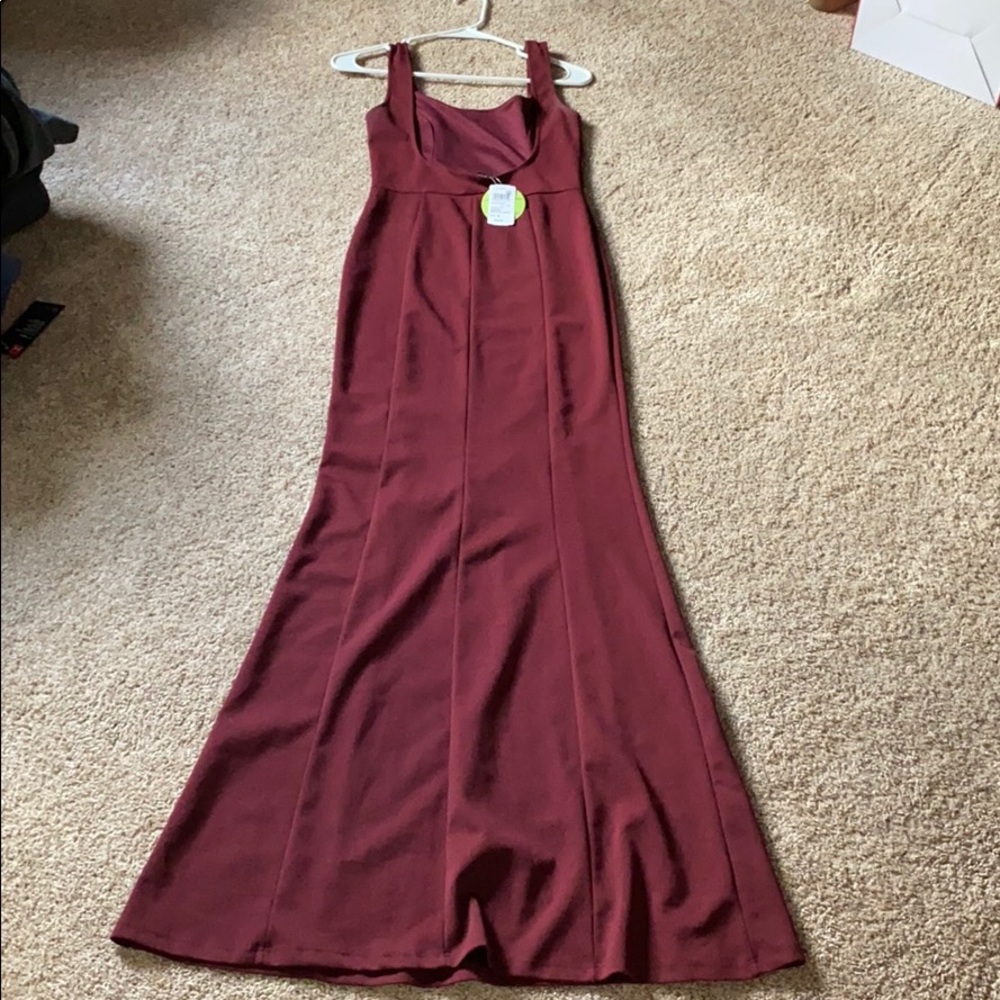 Burgundy long dress